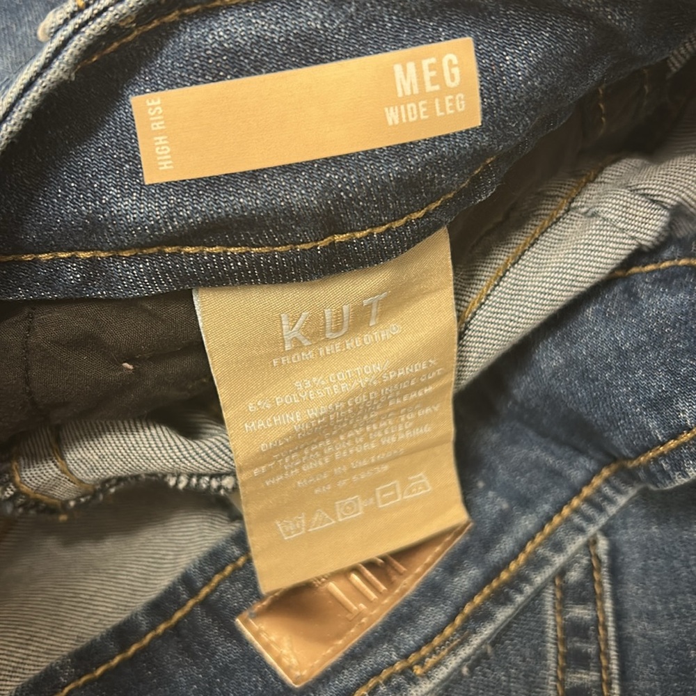 Kut from the Kloth Dark Blue Wide Leg Jeans - Picture 11 of 11
